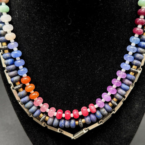 Rain Jewelry Bohemian Statement Beaded Necklace Lot 4 Necklaces 1 Pair Earrings