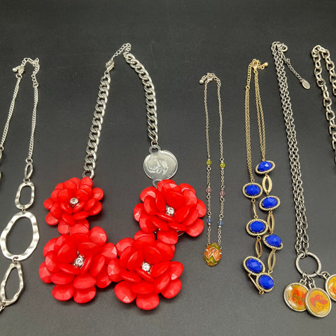 Sisi Amber Legacy Charming Charlie Necklace Lot 9 Husker Statement Jewelry