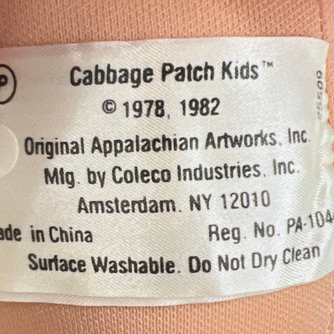 Vintage Cabbage Patch Kids Doll Coleco 1982 Red Christmas Outfit Xavier Roberts