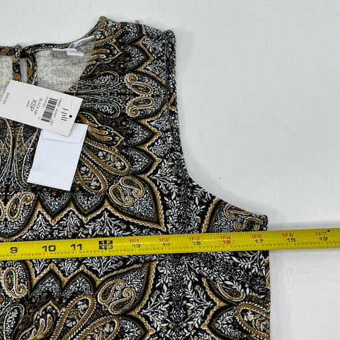 J. Jill NWT Paisley Medallion Print Sleeveless Shift Dress Stretch Knit Sz XSP