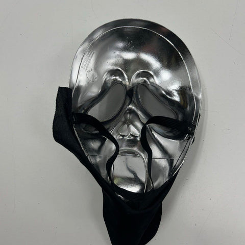 Vintage Easter Unlimited Scream Ghostface Mask Chrome Silver Halloween Costume