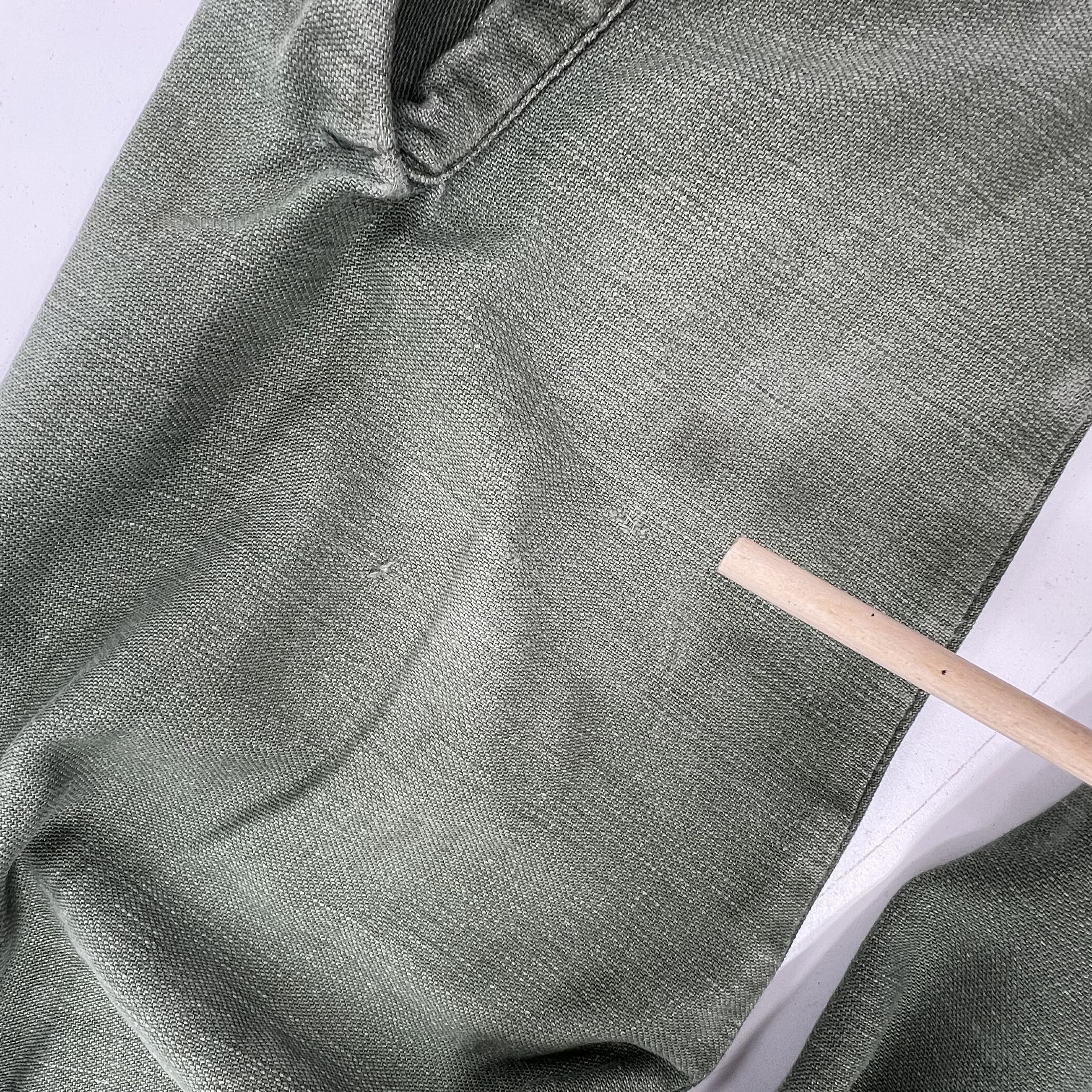 Vintage 60s US Army OD Green OG-107 Cotton Sateen Field Shirt Jacket Mens S
