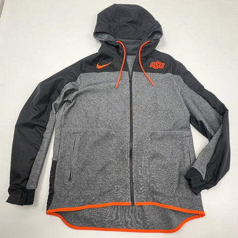 Nike Oklahoma State OSU Cowboys Therma Hyper Elite Jacket Men's Gray Size L