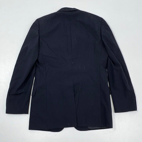 Vintage 90s Christian Dior Men's Navy Pinstripe Suit 35x32
