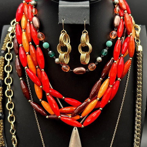 Vera Bradley Dressbarn Statement Costume Jewelry Lot Necklaces Earrings 20pc