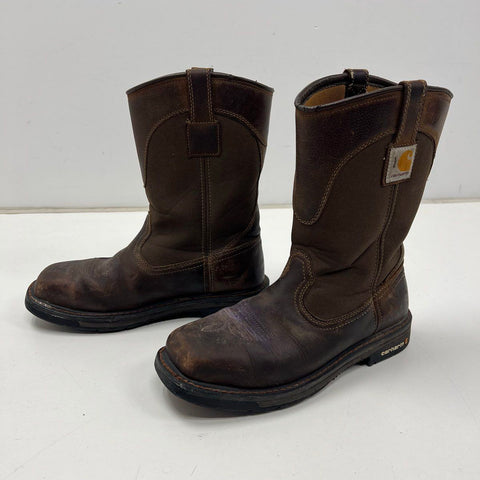 Carhartt CMP1208 Brown Leather Wellington Safety Toe Work Boots Size 9