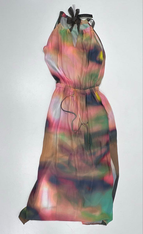 Elie Tahari Women's Multicolor Abstract Print Sleeveless Maxi Dress Sz S NWT