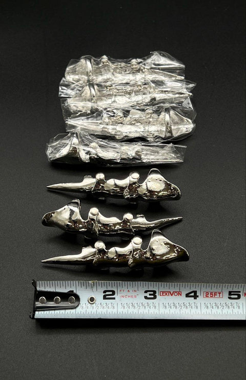 Gothic Armor Claw Full Finger Hinged Rings Silver Tone Fashion Jewelry Lot of 7