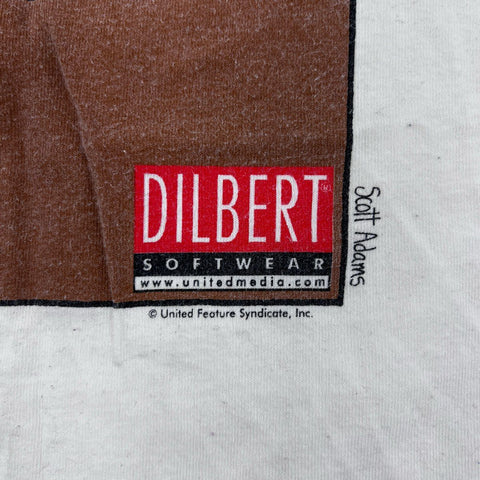Vintage 90s Dilbert Surf Naked United Media Softwear Graphic T-Shirt Sz XL