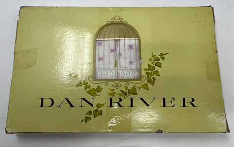 Dan River Fine Muslin All Cotton 3pc Sheet Set Purple Butterfly Vintage USA