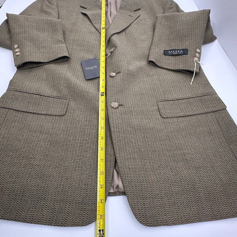 Tallia Men's Tan Worsted Wool Blazer Sport Coat Vintage 90s Y2K NWT Sz 43L