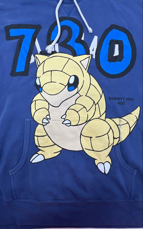 Babbitt Men's Blue Pullover Hoodie Sandshrew 730 Graphic 2024 2XL