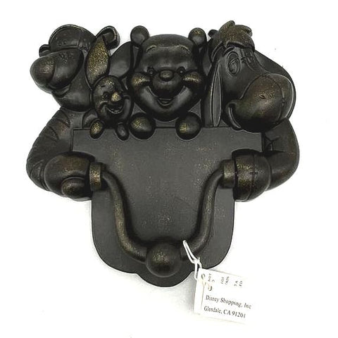 Disney Pooh and Pals Bronze Tone Cast Metal Door Knocker Tigger Eeyore Piglet