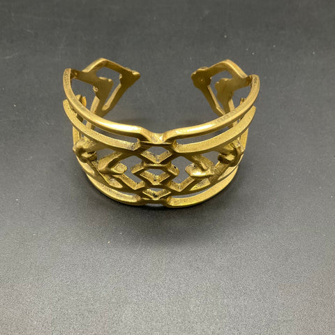 Gold & Silver Tone Jewelry Lot of 7 Cuff Bangle Bracelets Boho Stone Inlay