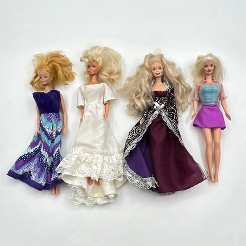 Barbie Doll Lot Mattel Fashion Dolls 4 Pieces 1990s Gowns and Outfits