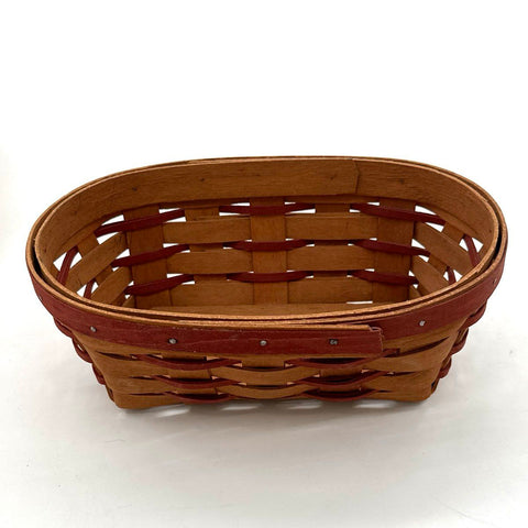 Longaberger Basket Lot 4 Pieces Heart Oval Round Octagonal With Lids & Liners