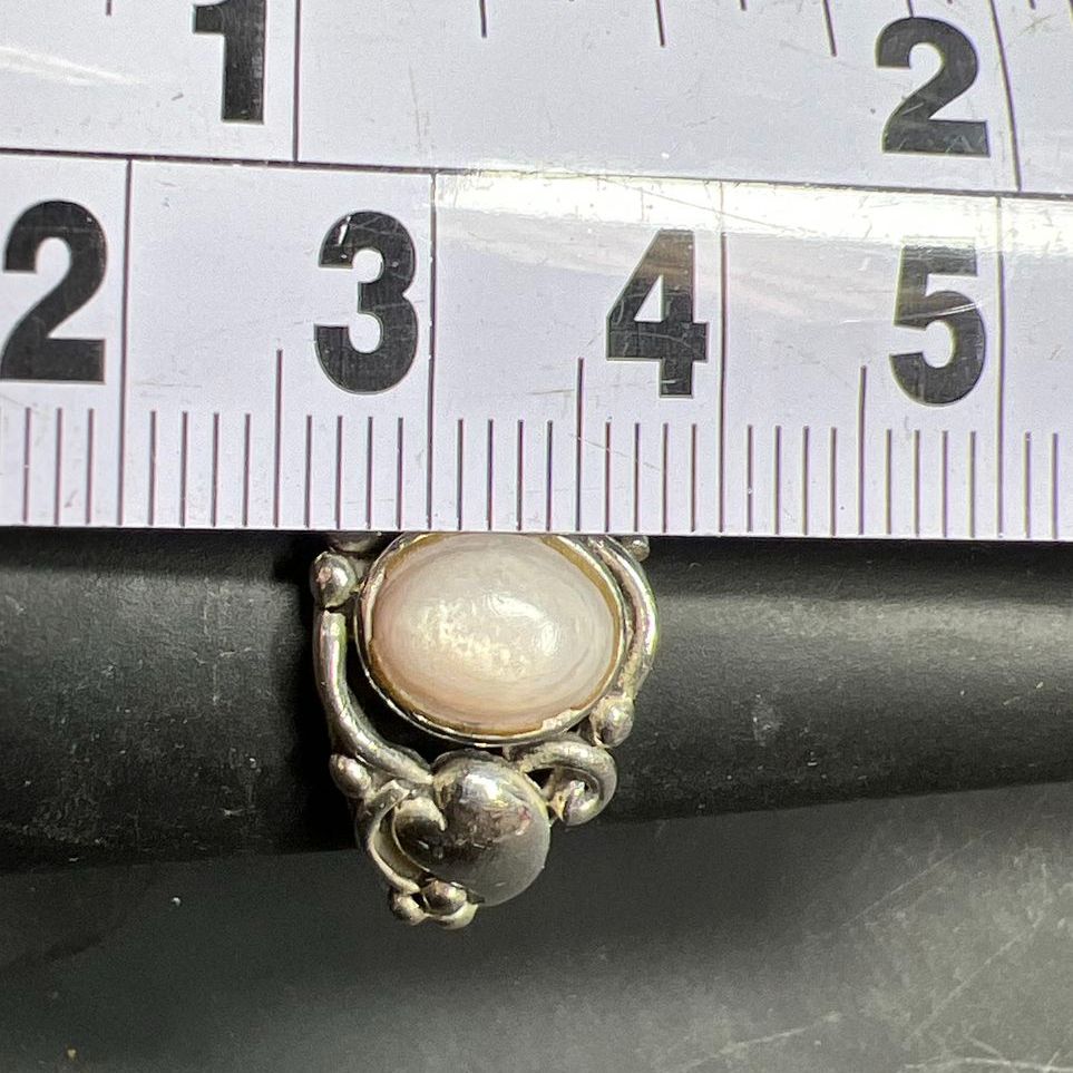 925 Sterling Silver Shell Ring Size 6 4.9g