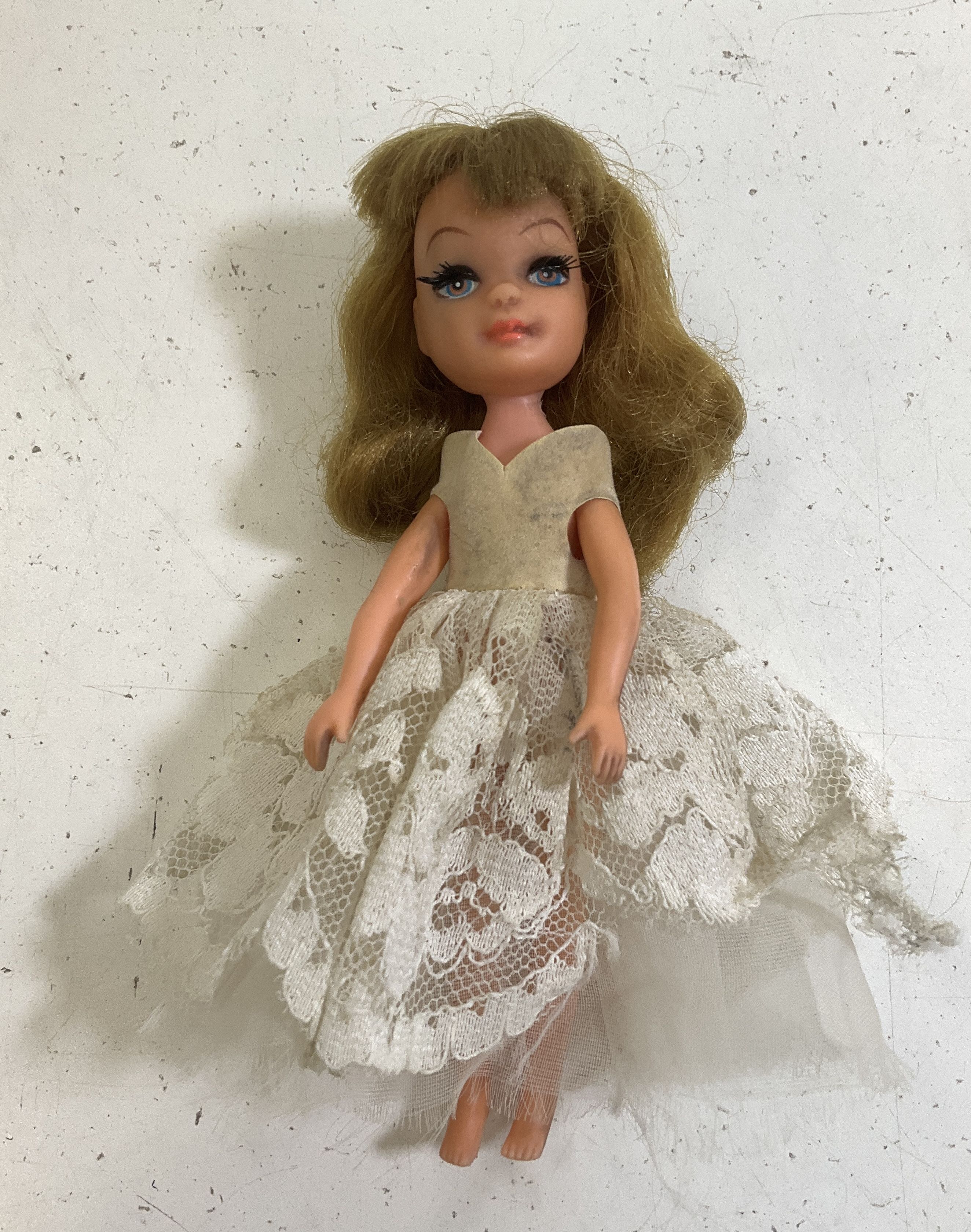 3 Vintage 1960s Small Dolls Hasbro Kiddle Dolly Darlings Uneeda Tiny Teen