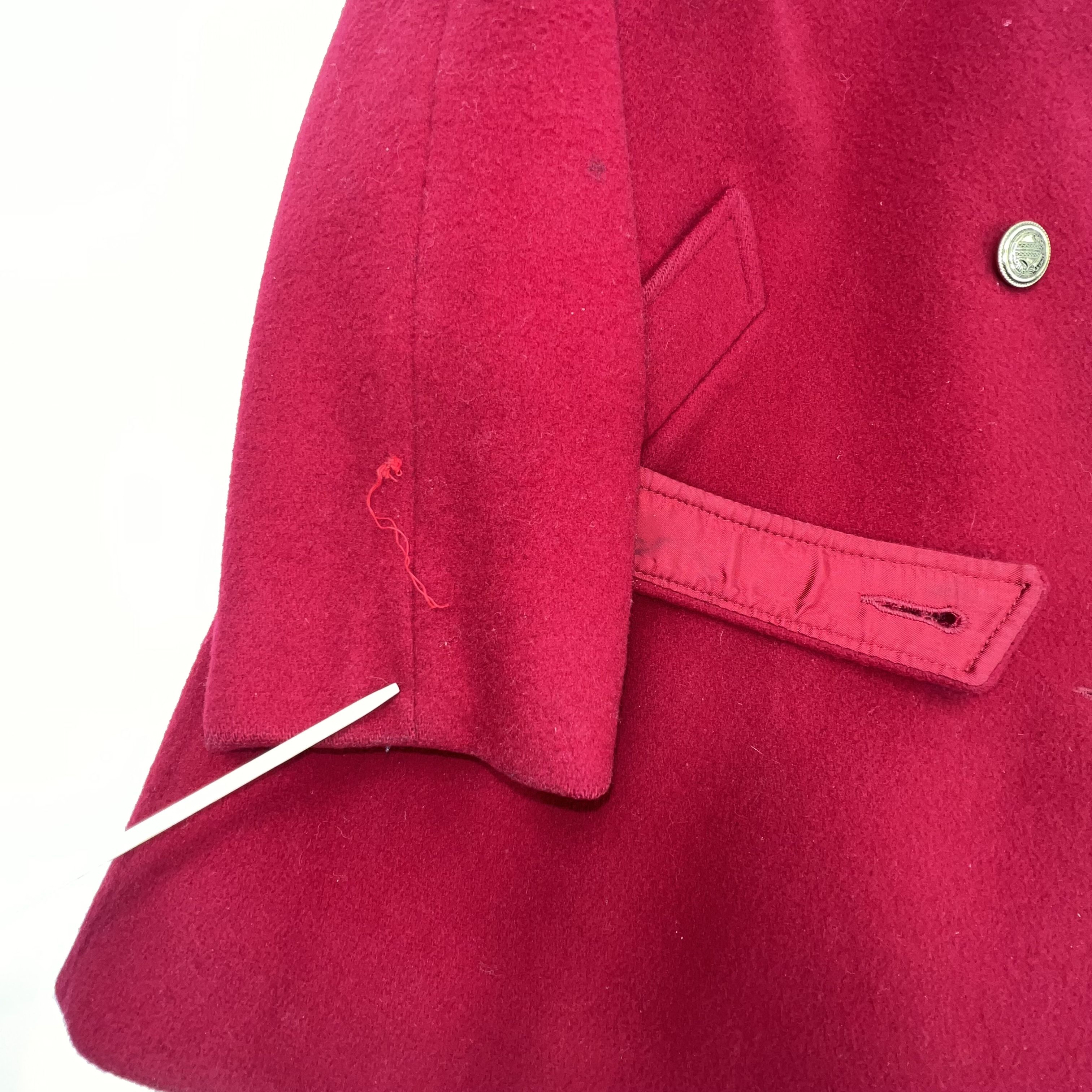 Vintage Mackintosh New England Red Peacoat Wool Women's 6P