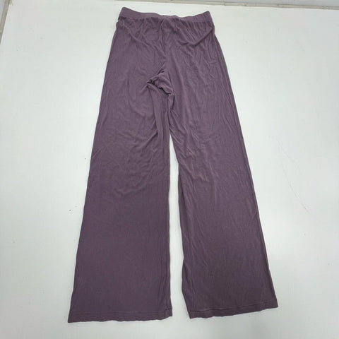 Skims Women's Plum Soft Lounge Ribbed Wide Leg Pants Size M