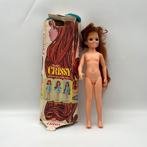 Vintage Ideal Beautiful Crissy Doll 18 Inch Growing Hair With Box