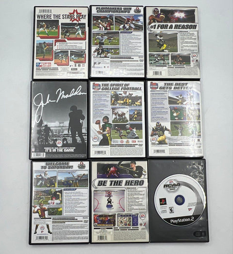 Madden 2005 NCAA 2004 9 Game Lot Sony PlayStation 2 PS2 Not Tested Sold As-Is