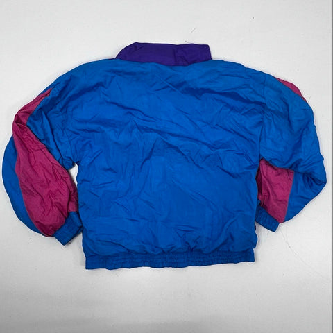 Vintage 90s Longstreet Missy Colorblock Windbreaker Jacket Sz S