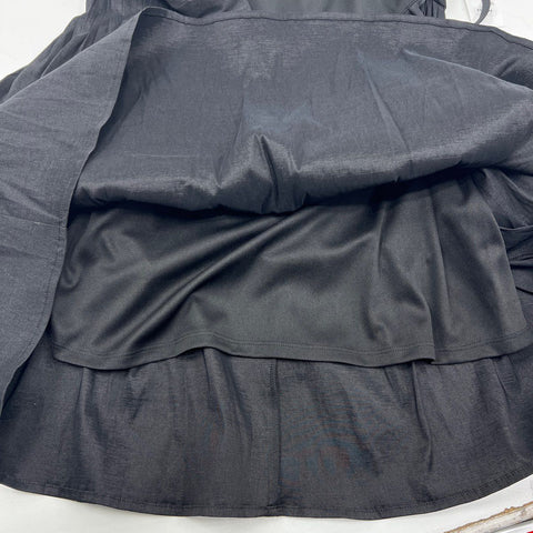 Siena Women's Black Tiered Spaghetti Strap Fit & Flare Dress Size 12 NWT