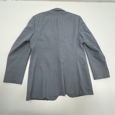 Vintage 70s Mens Gray Patch Pocket Sport Coat Blazer Custom Tailored USA
