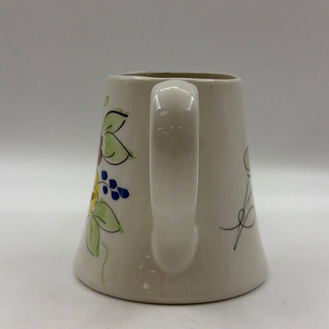 ICAP Italy Hand Painted Ceramic Watering Can Floral Italian Majolica Vintage