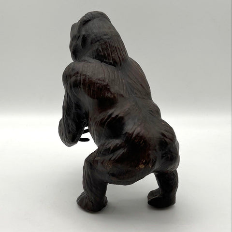 Unsigned Contemporary Gorilla Ape Sculpture Red Eyes King Kong Style 11.5" H