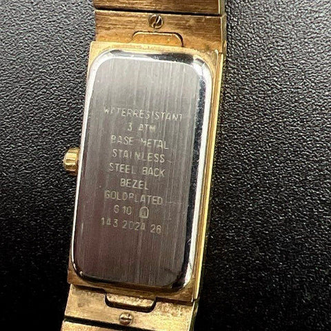 Vintage Certina Gold Plated Tank Watch Women's Quartz 143.2024.26 New Battery