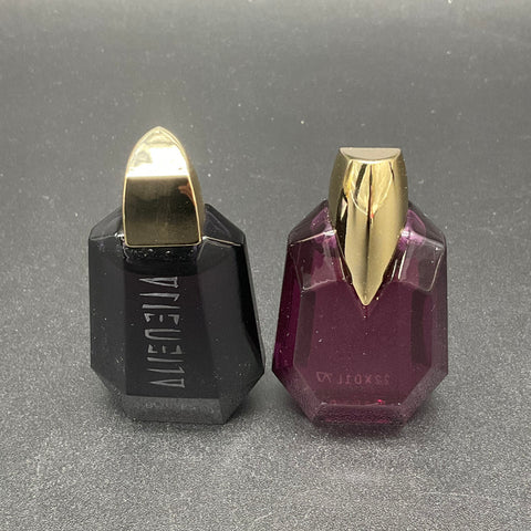 Mugler Women's Alien & Alien Hypersense Mini Perfume Set Pink Ombre Pouch New