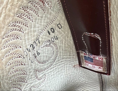 Olathe Two Tone Brown Leather Western Cowboy Boots Men's Size 10 D