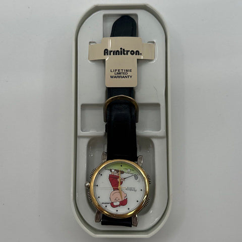 Vintage Armitron Peanuts Charlie Brown Golfing Watch Snoopy Case 900/202