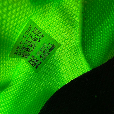 Adidas Exhibit A Solar Green Black Basketball Sneakers Men's Size 10.5