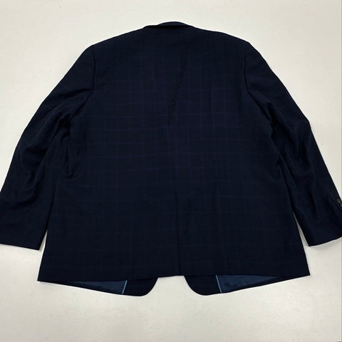 Johnny Bigg Men's Navy Brocks Check Stretch 2B Suit Jacket Size 48 NWT