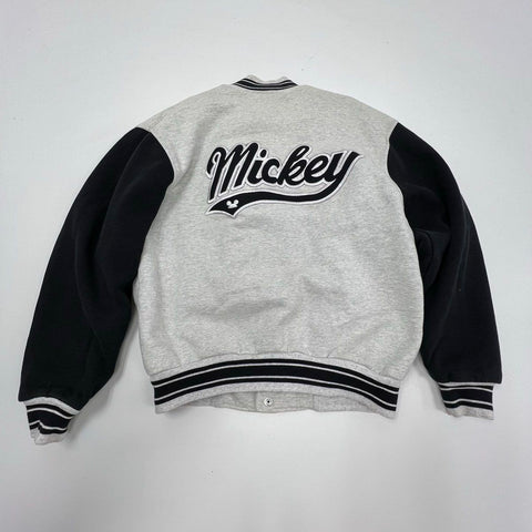 Vintage 90s Mickey & Co Disney Varsity Jacket Embroidered Script Logo Sz L