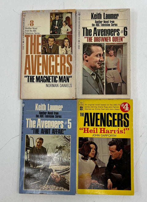Vintage 1960s The Avengers TV Series Paperback Lot of 4 Books Steed & Peel