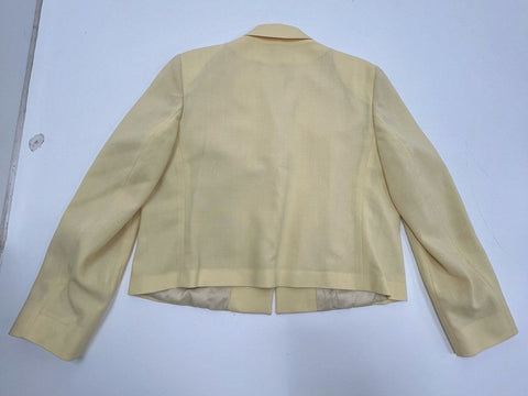 Orvis Women's Vintage 90s Yellow Wool Blend Blazer Jacket Size Large