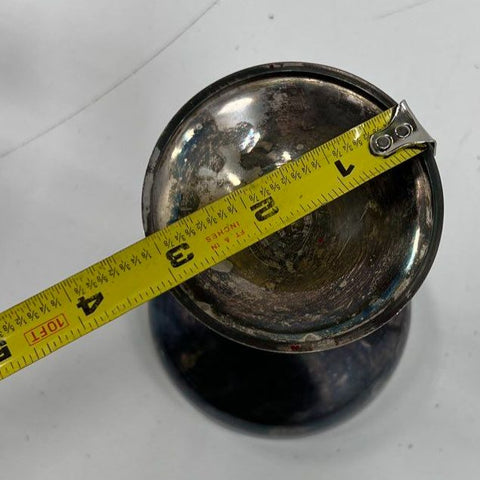 Vintage Mid-Century Gadettta Silver Plate Twisted Stem Coupe Martini Glasses