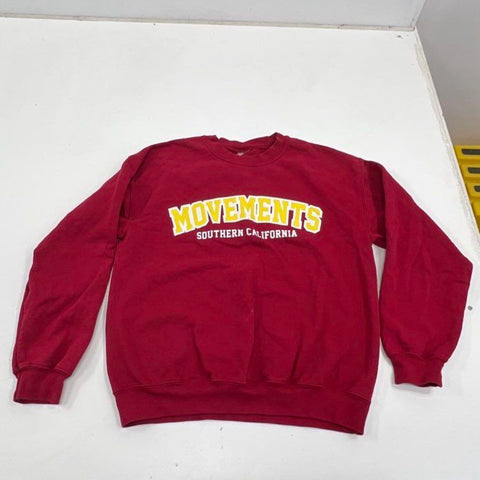 Movements Band Merch Red Crewneck Sweatshirt Southern California Graphic Mens