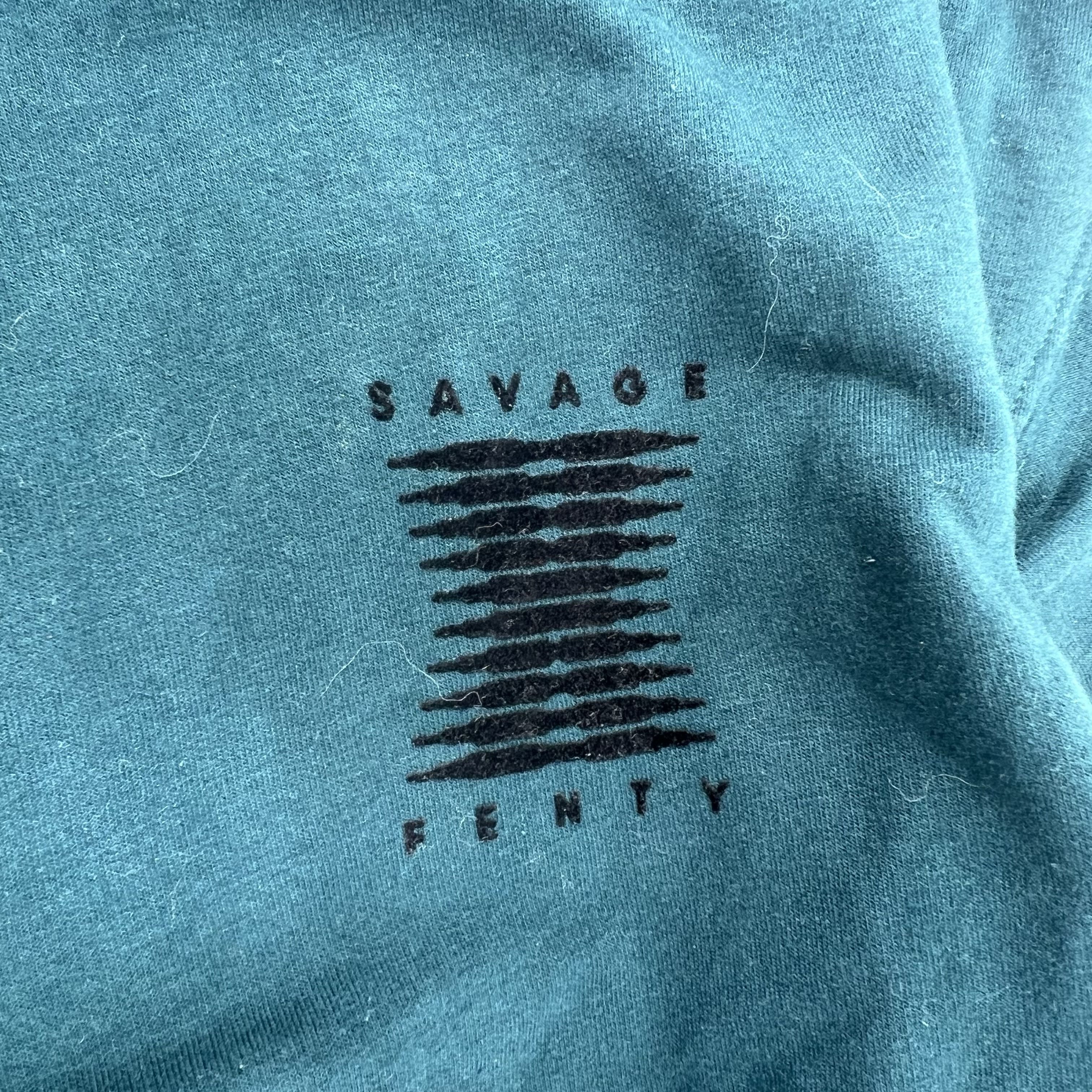 Savage X Fenty Dark Green Hooded Full Zip Logo Jumpsuit Romper Women's