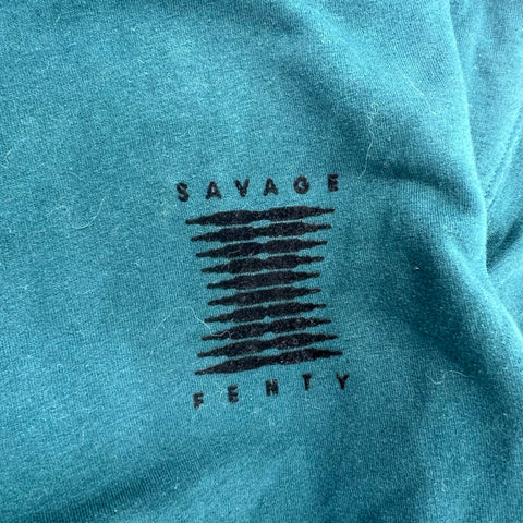 Savage X Fenty Dark Green Hooded Full Zip Logo Jumpsuit Romper Women's
