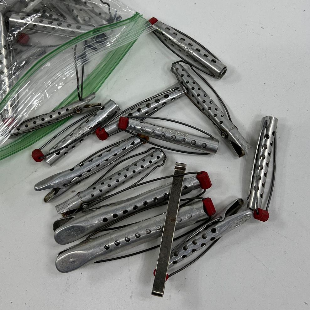 Women's Tip Top Products Vintage Aluminum Hair Curlers Styling Lot 3 Sizes