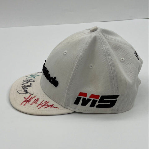 TaylorMade Golf Hat New Era 9FIFTY Autographed Bo Hoag M5 TP5 White Snapback