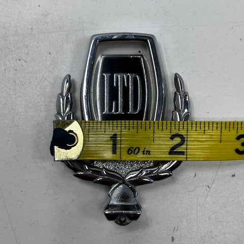 Vintage Ford LTD Hood Ornament Chrome Wreath Crest Emblem OEM