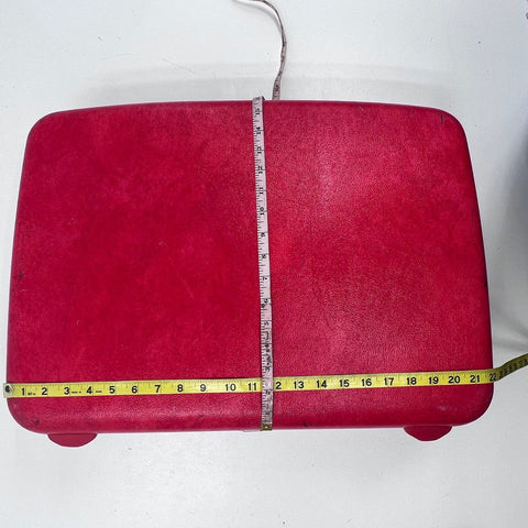 Vintage 60s Samsonite Red Silhouette Hard Shell Suitcase Mid Century Modern