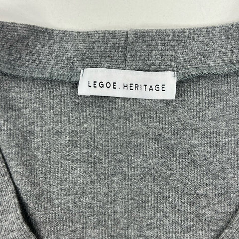Women's Legoe. Grey Ribbed Knit Maternity Wrap Longline Sweater - Size 1