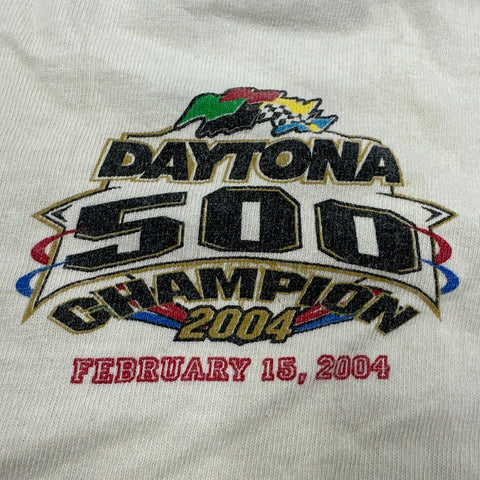Vintage 2004 Dale Earnhardt Jr Daytona 500 NASCAR Champion T-Shirt Chase Sz L